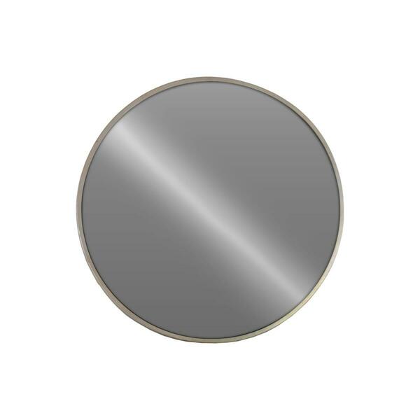 Urban Trends Collection Metal Round Wall Mirror Metallic Finish Champagne 34082